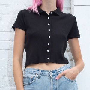 Brandy Melville Black Caroline Top